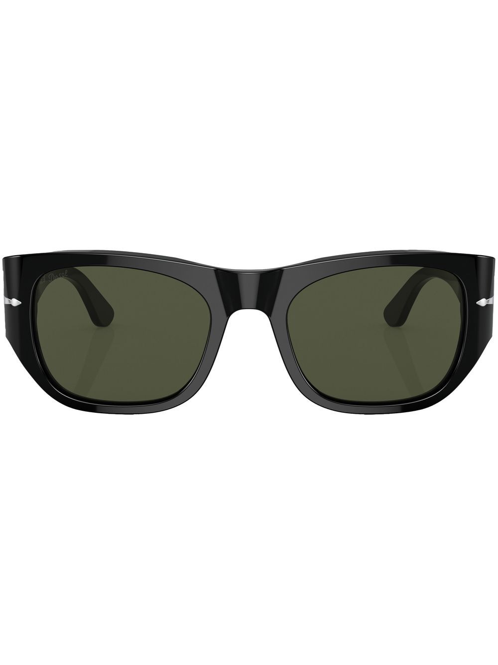Persol 有色镜片方框太阳眼镜 - 黑色