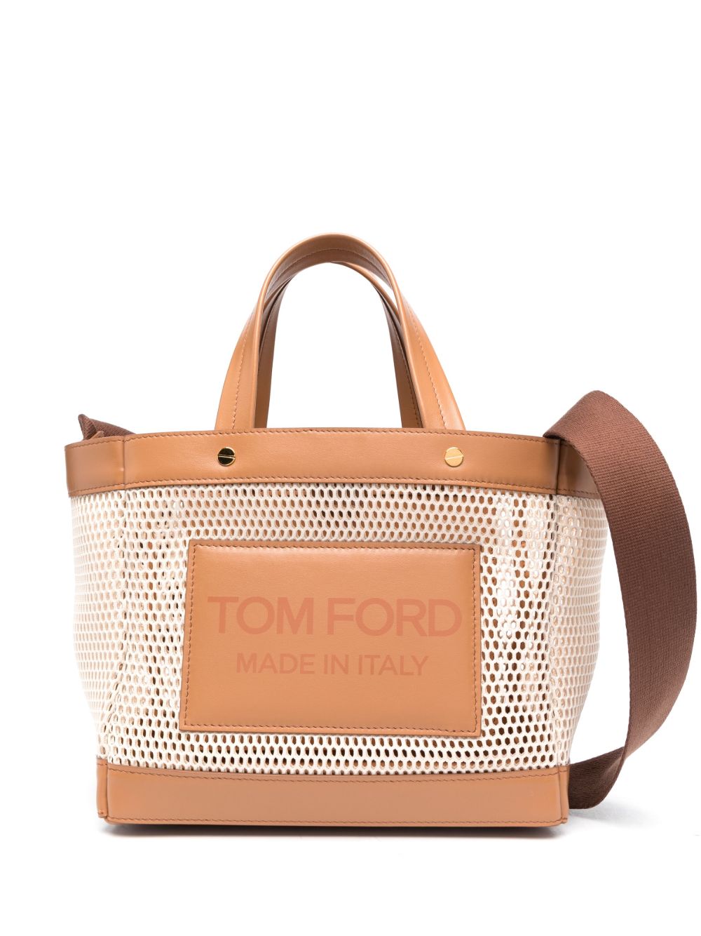 TOM FORD 网纱拼接购物袋 - 中性色