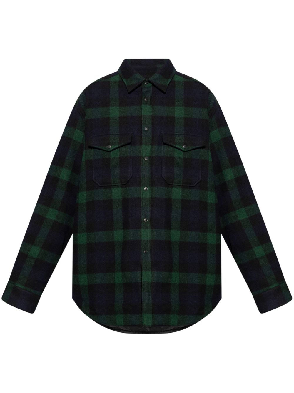 VETEMENTS 羊毛衬衫式夹克 - 绿色