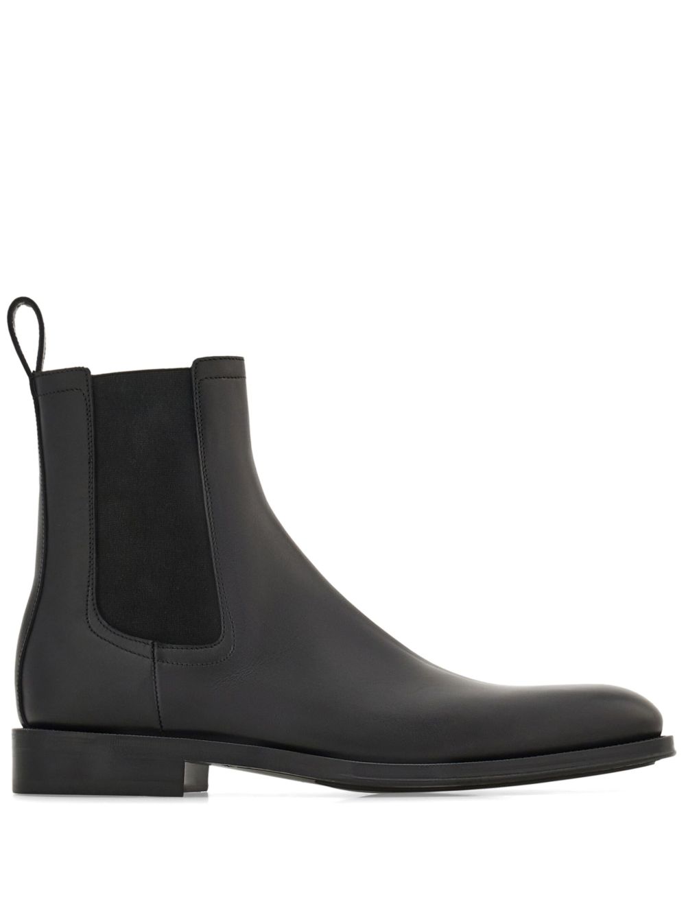 Ferragamo 及踝皮靴 - 黑色