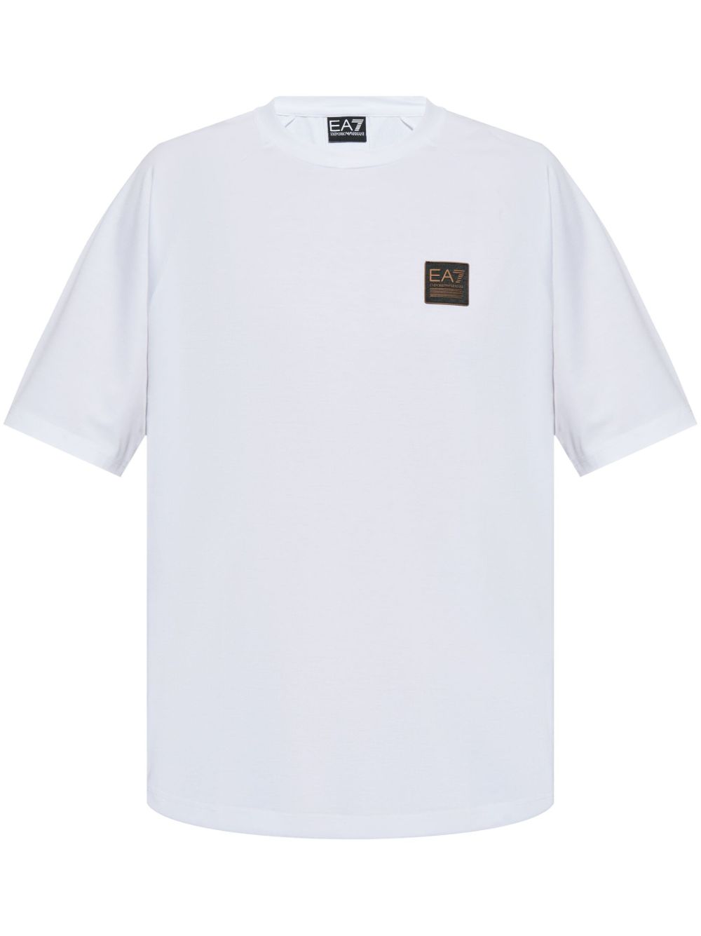 Ea7 Emporio Armani 标贴棉T恤 - 白色