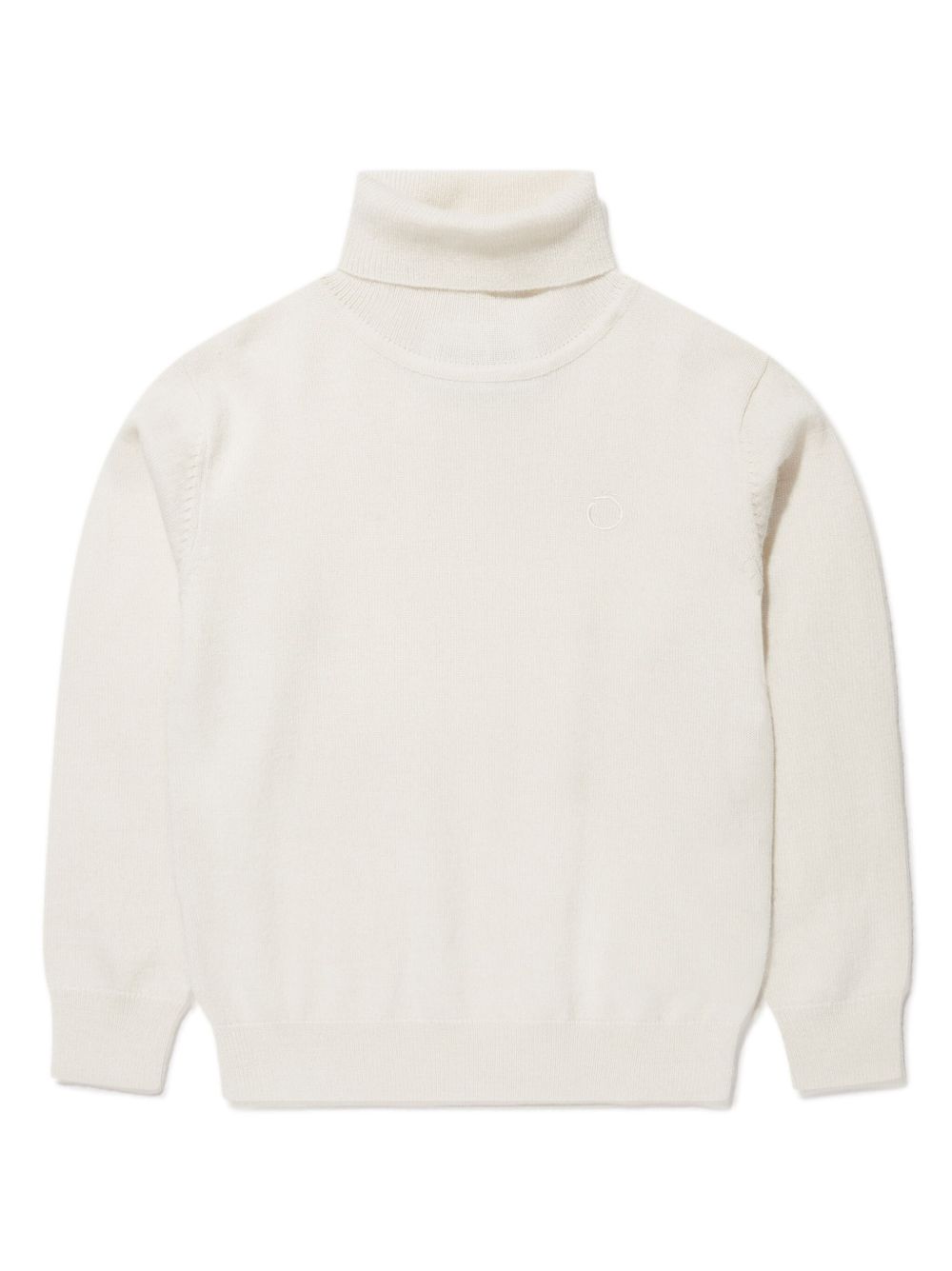 TRUSSARDI JUNIOR logo-tag cotton jumper - 白色