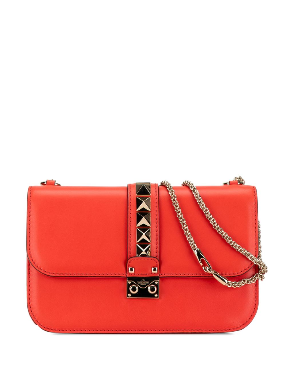 Valentino Garavani Pre-Owned Rockstud Glam Lock 中号斜挎包（2010-2023年典藏款） - 红色