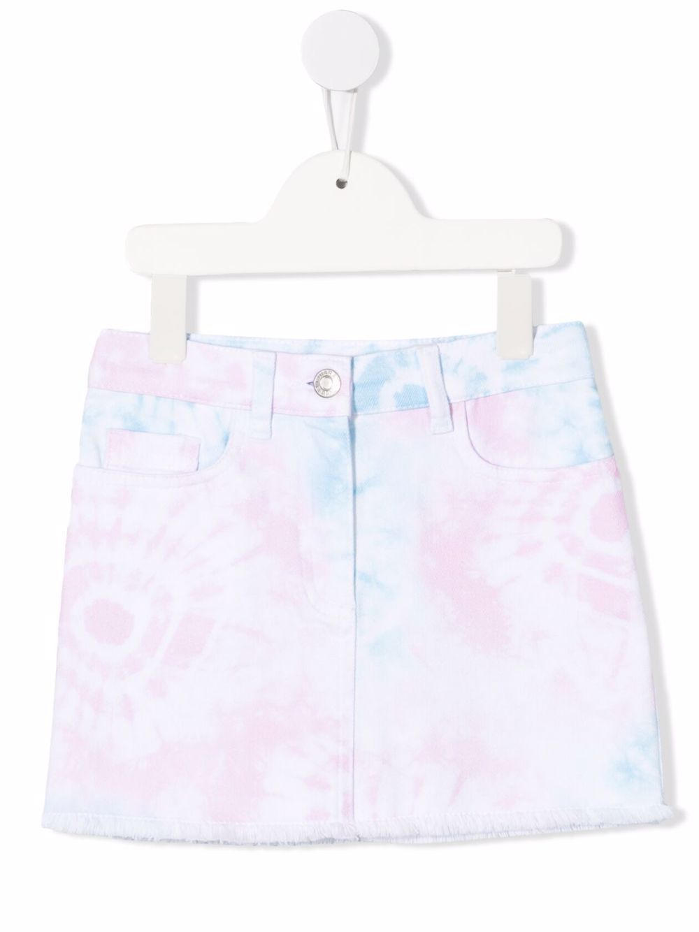 Chiara Ferragni Kids 扎染牛仔衬衫 - 白色