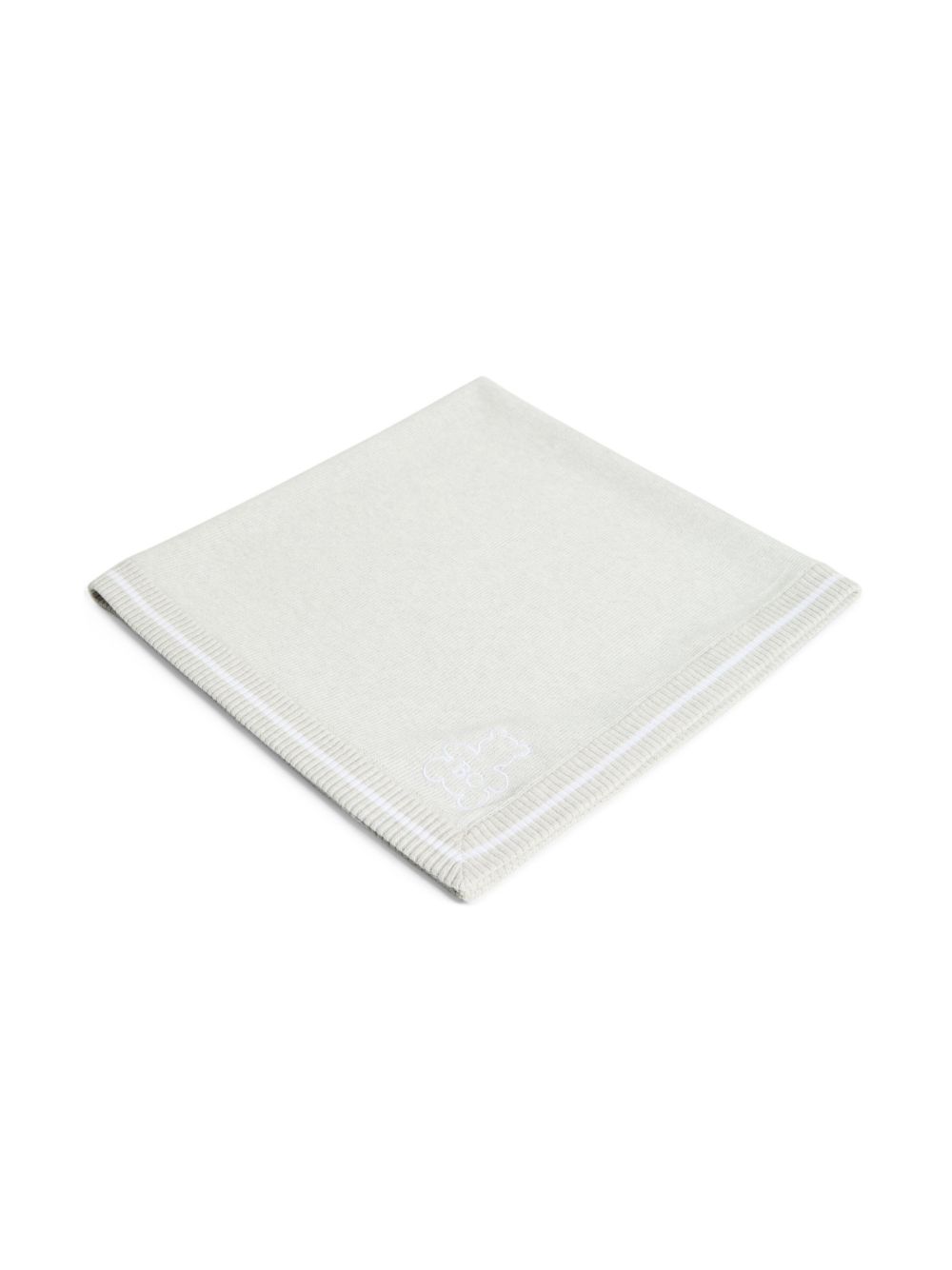 Brunello Cucinelli Kids cotton blanket - 灰色