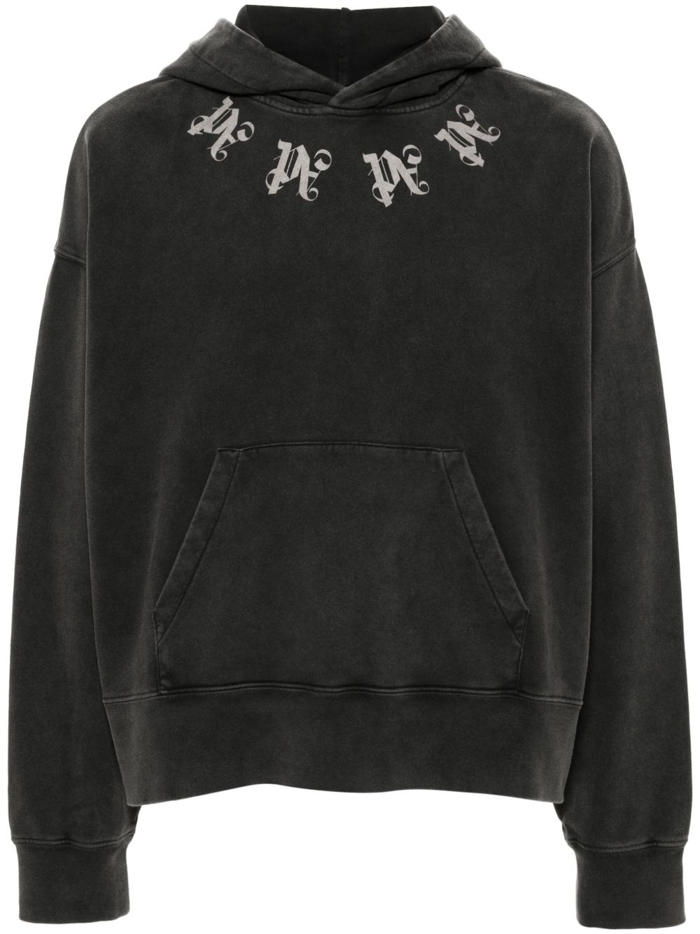 Palm Angels 经典logo印花棉连帽衫 - 灰色