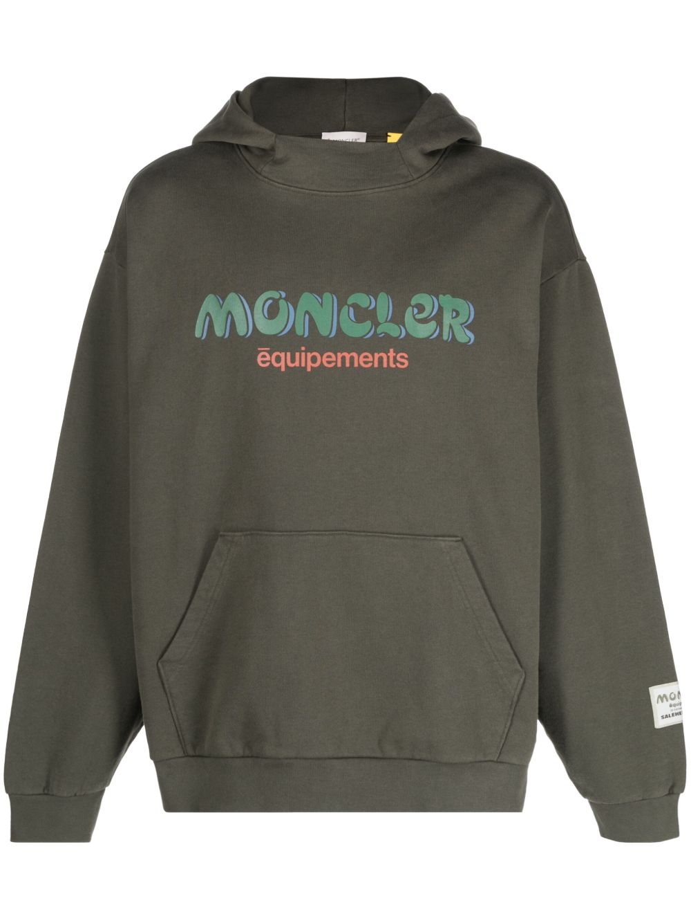 Moncler x Salehe Bembury logo印花连帽衫 - 绿色
