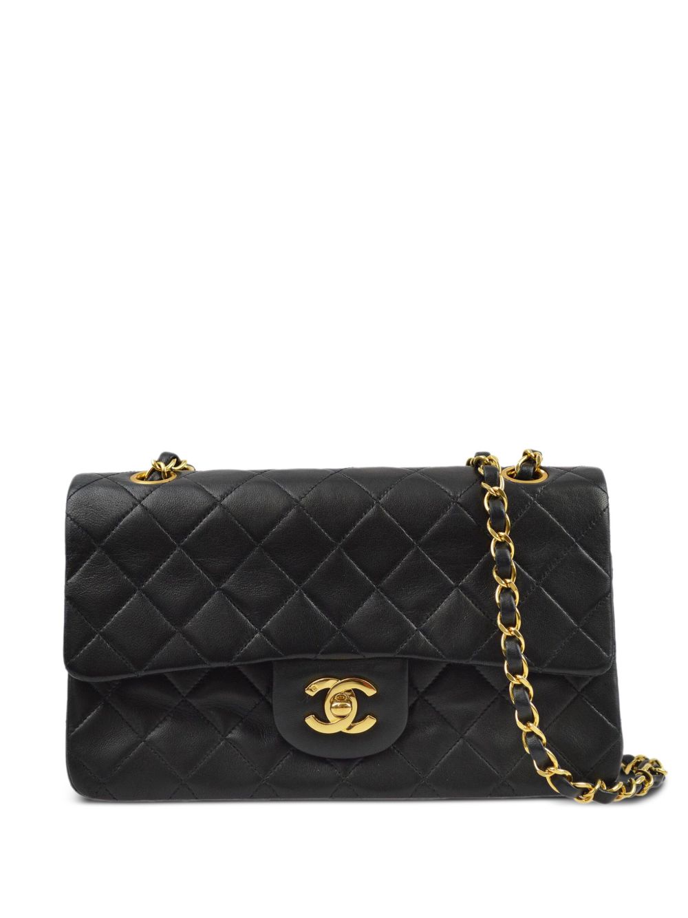 CHANEL Pre-Owned Double Flap 小号单肩包（1992年典藏款） - 黑色