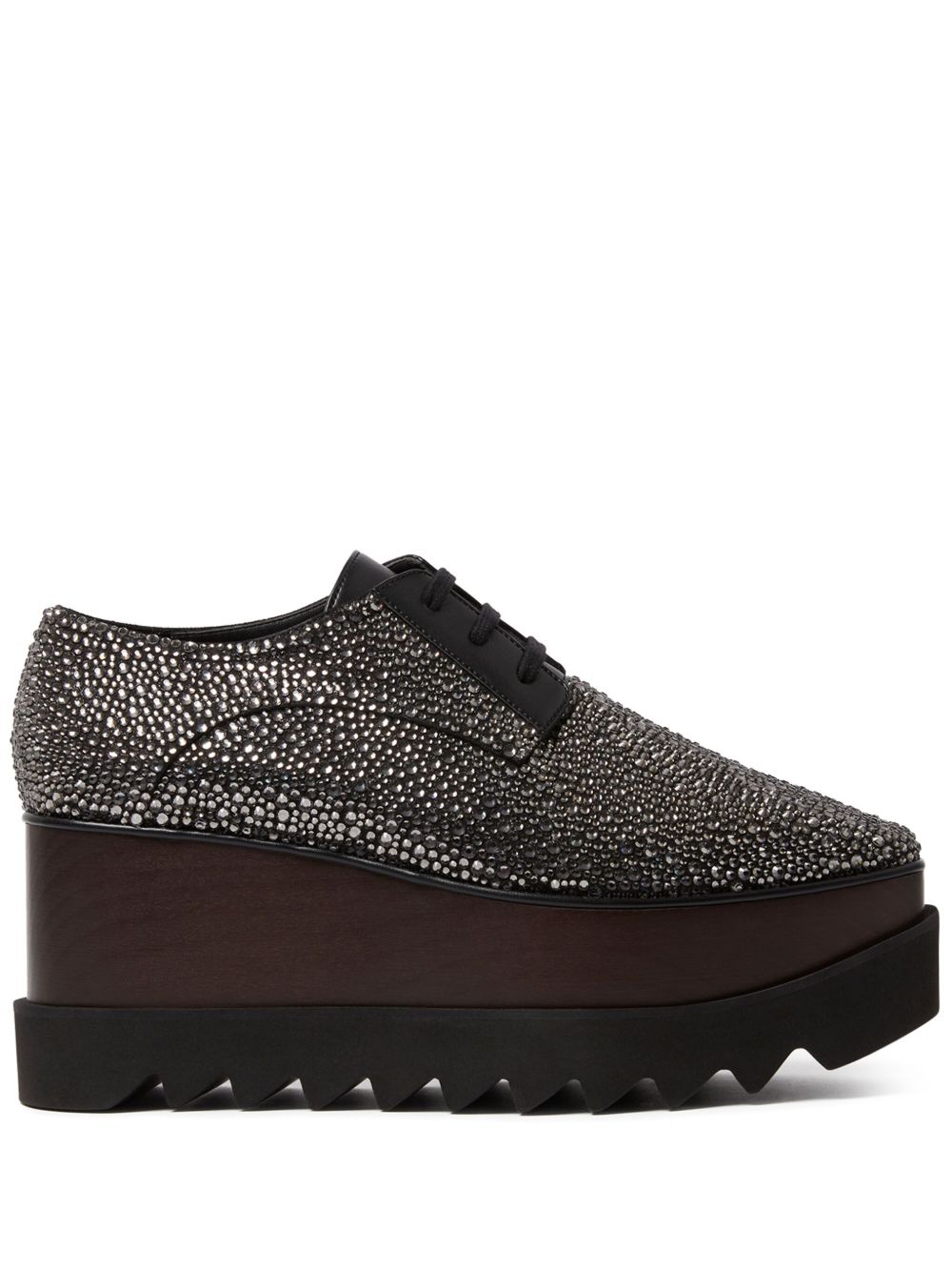 Stella McCartney Elyse Alter 高跟牛津鞋（8厘米） - 黑色