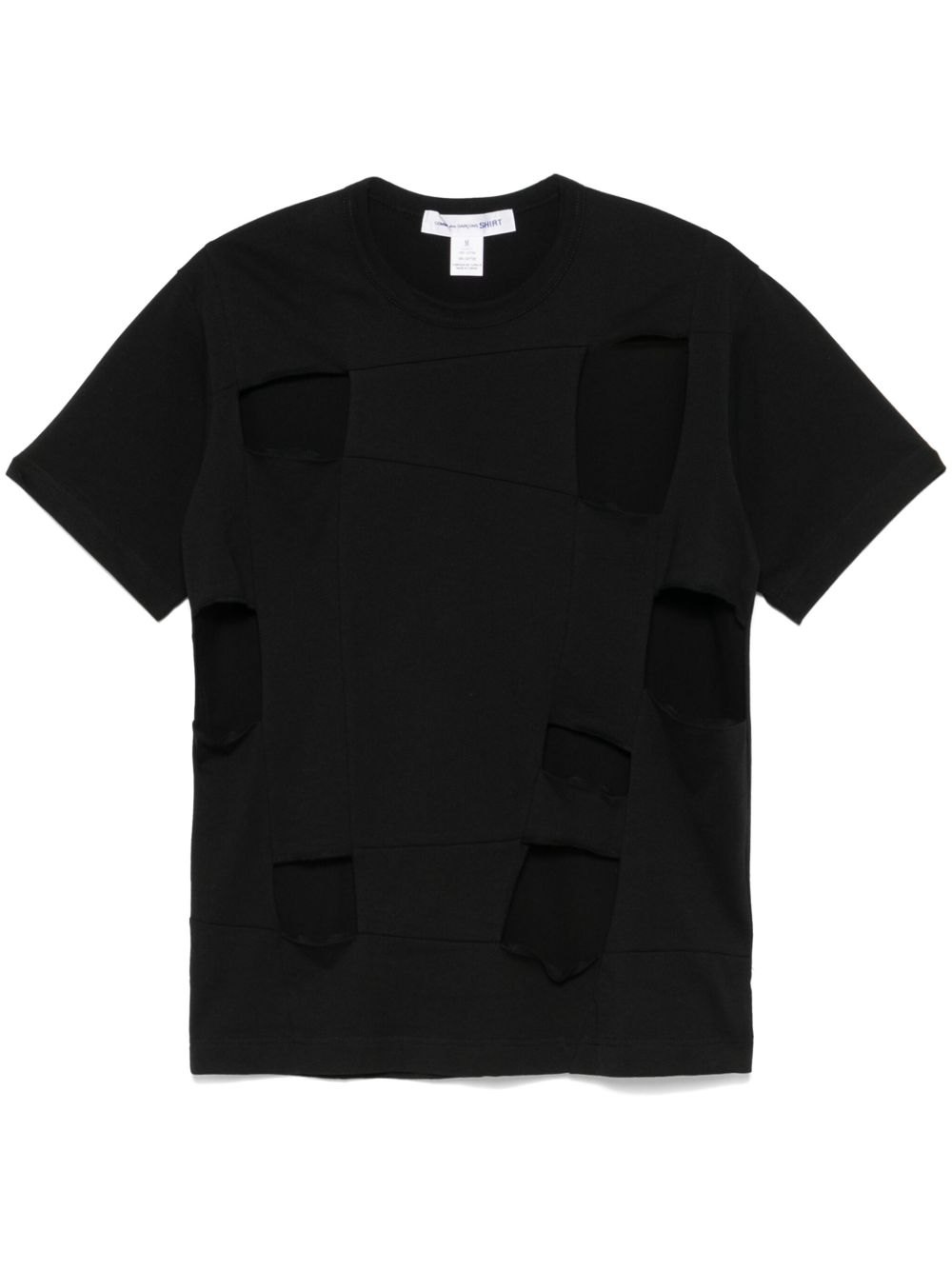 Comme Des Garçons Shirt 镂空T恤 - 黑色