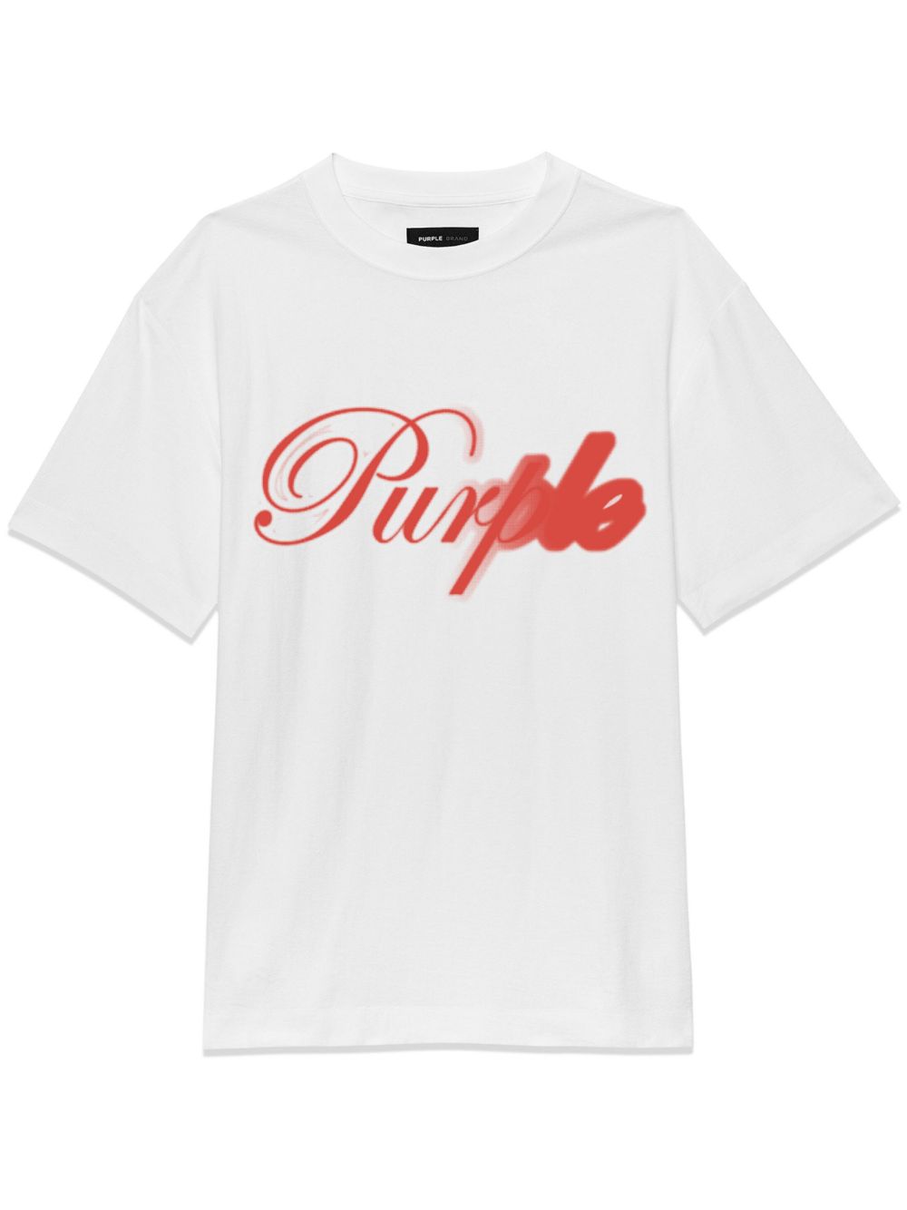 Purple Brand Blurred Script T恤 - 白色