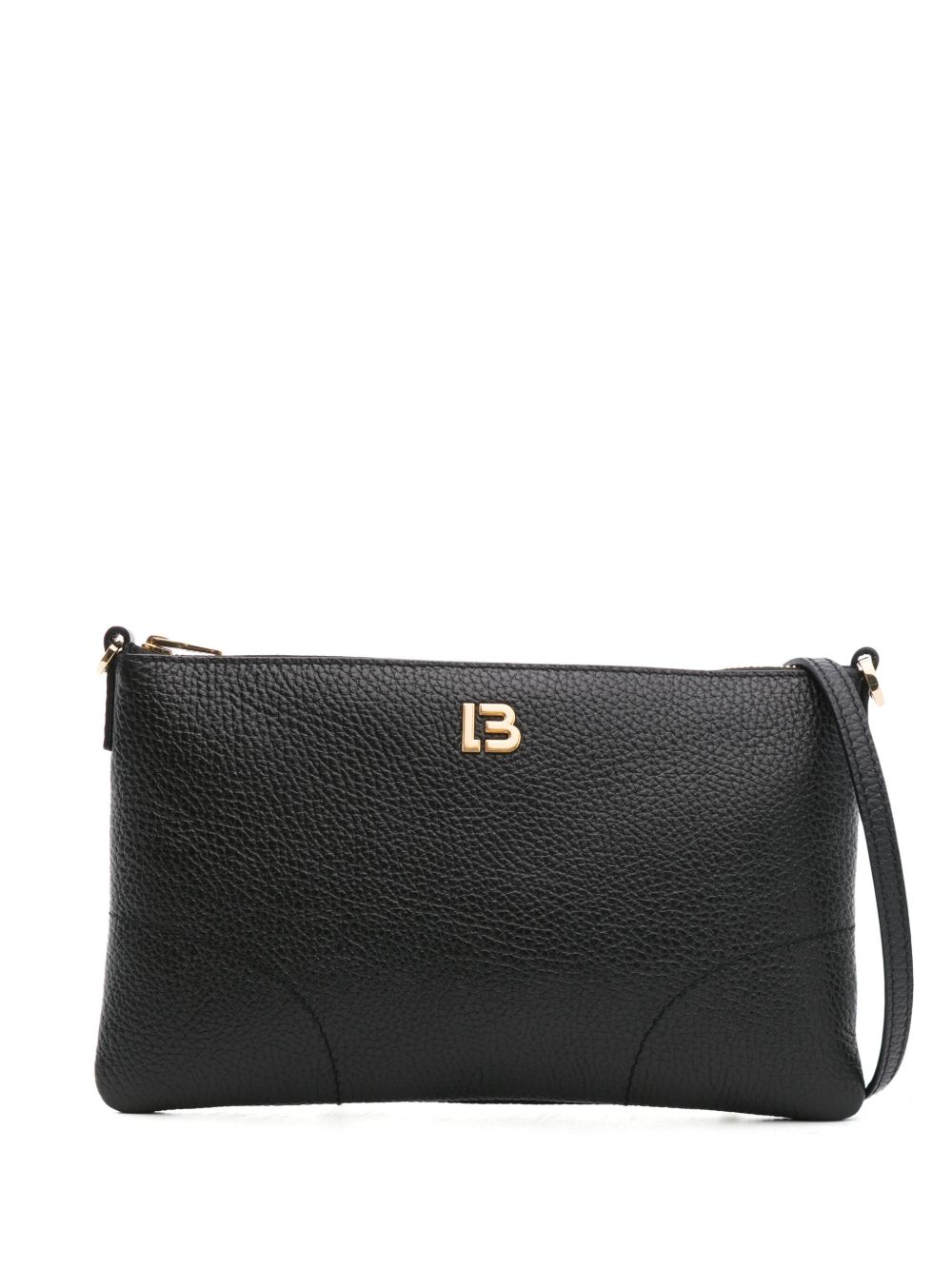 Bimba y Lola logo字母皮质斜挎包 - 黑色