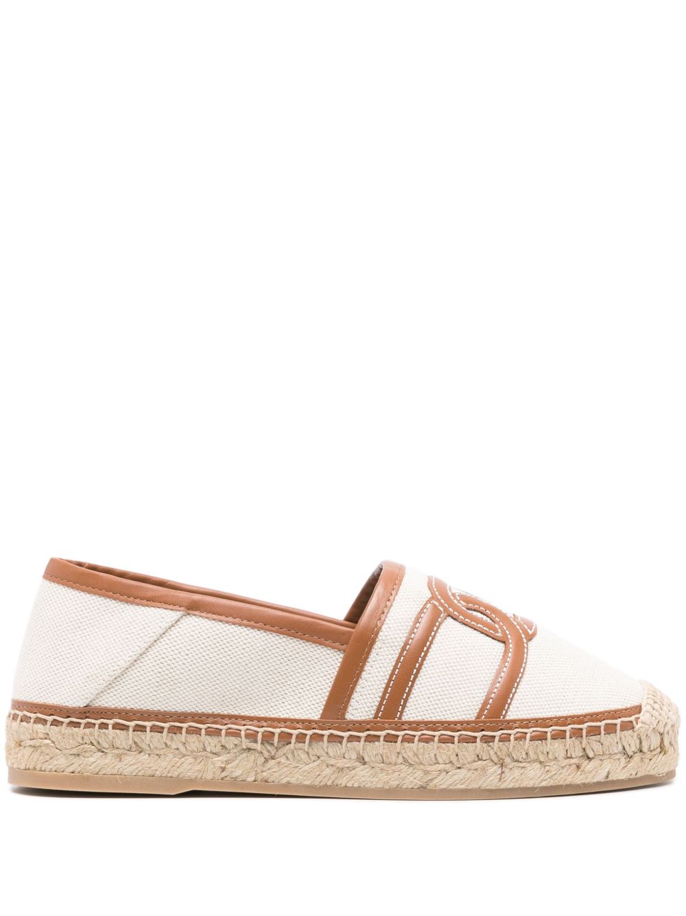 Tod's logo边饰草编鞋 - 中性色