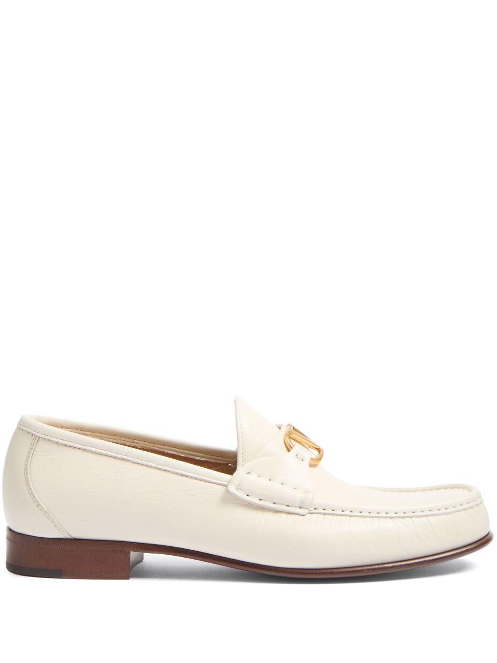 Valentino Garavani VLogo Signature 皮质乐福鞋 - 白色