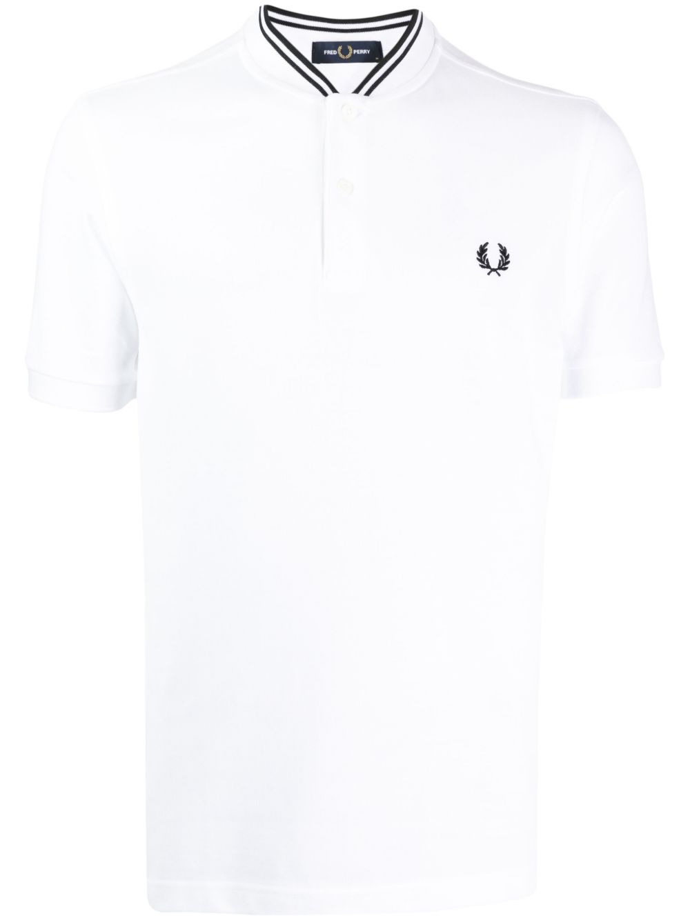 Fred Perry logo刺绣polo衫 - 白色