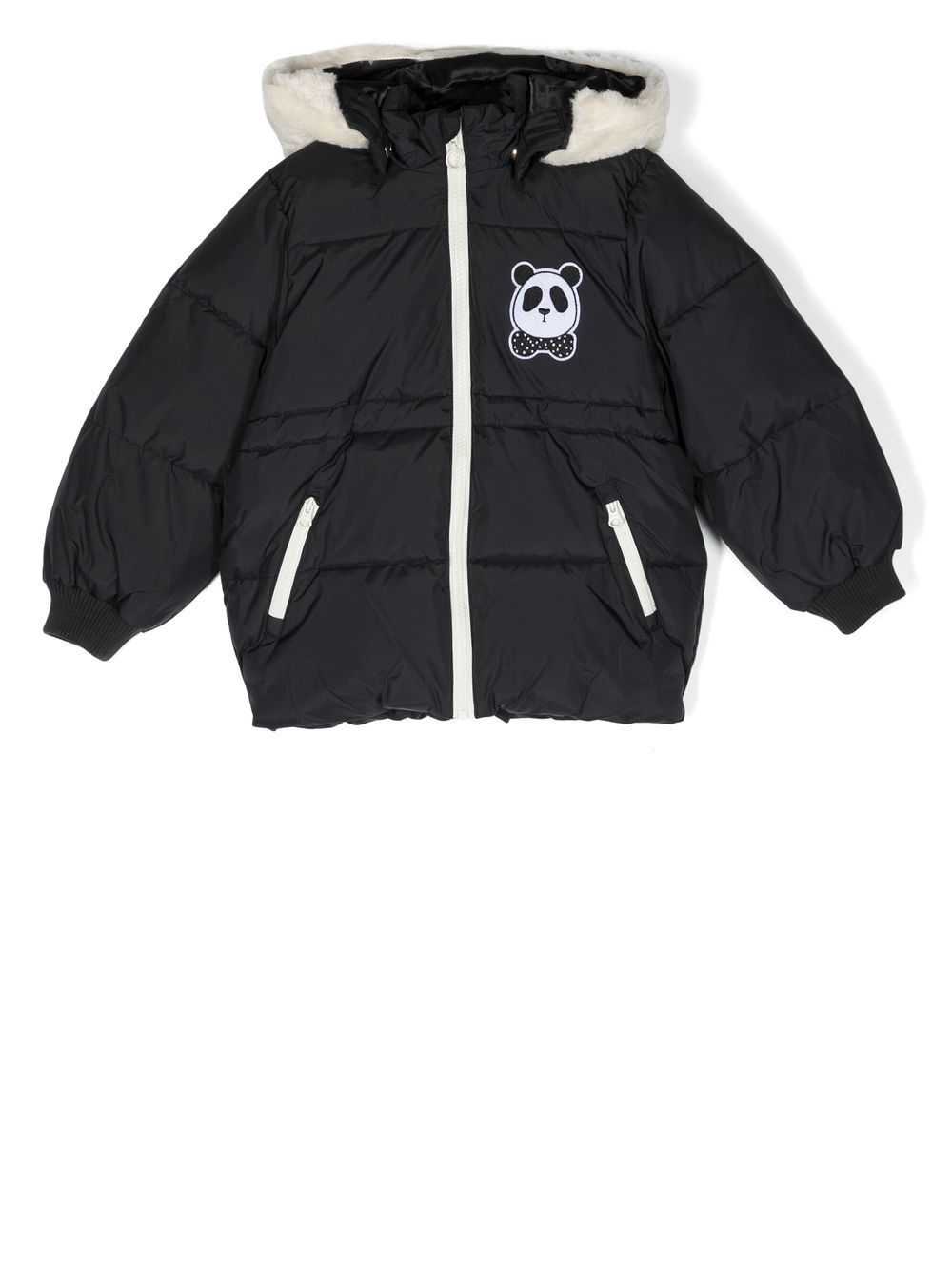 Mini Rodini Panda 蓬松夹克 - 黑色