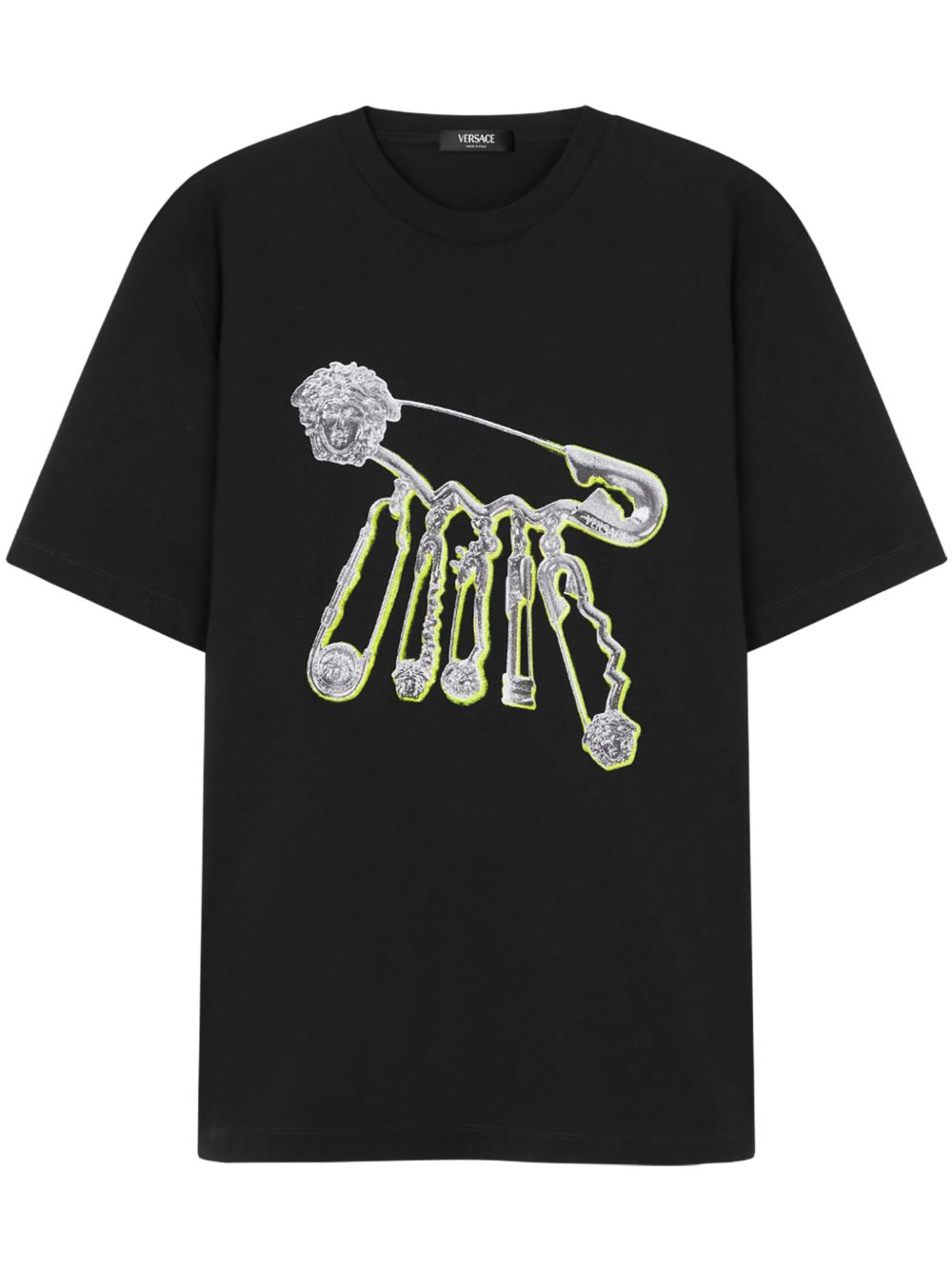 Versace Safety Pin T恤 - 黑色
