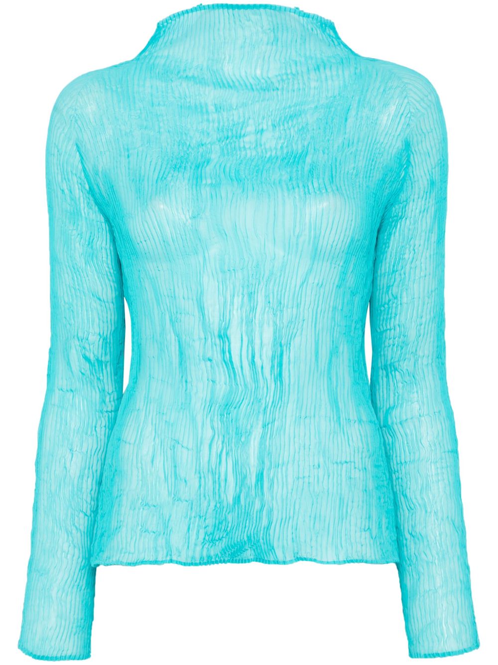Issey Miyake Chiffon Twist 2 上衣 - 蓝色