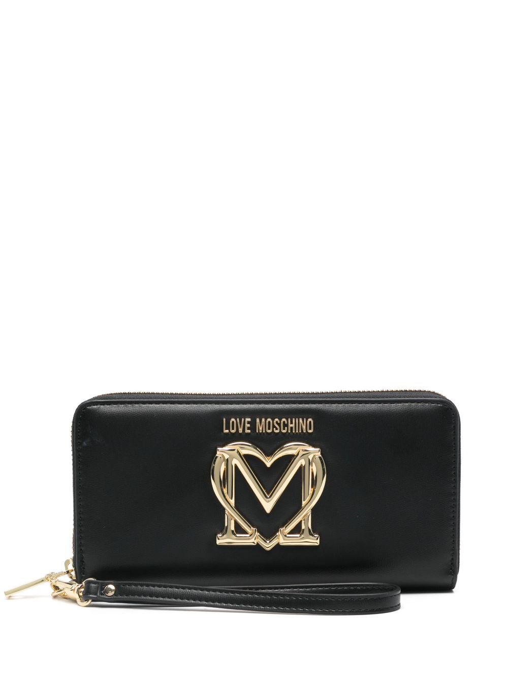 Love Moschino logo标牌钱包 - 黑色