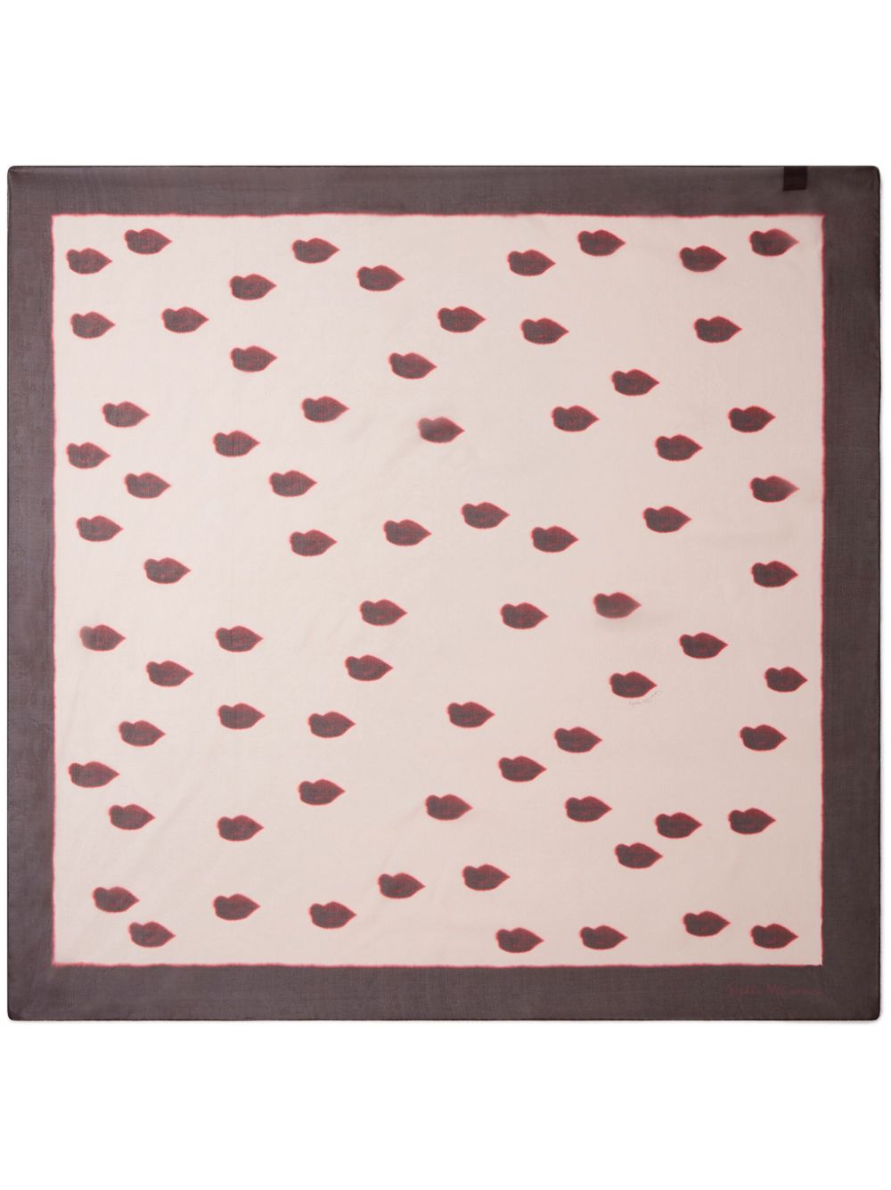 Stella McCartney Lips 印花围巾 - 红色