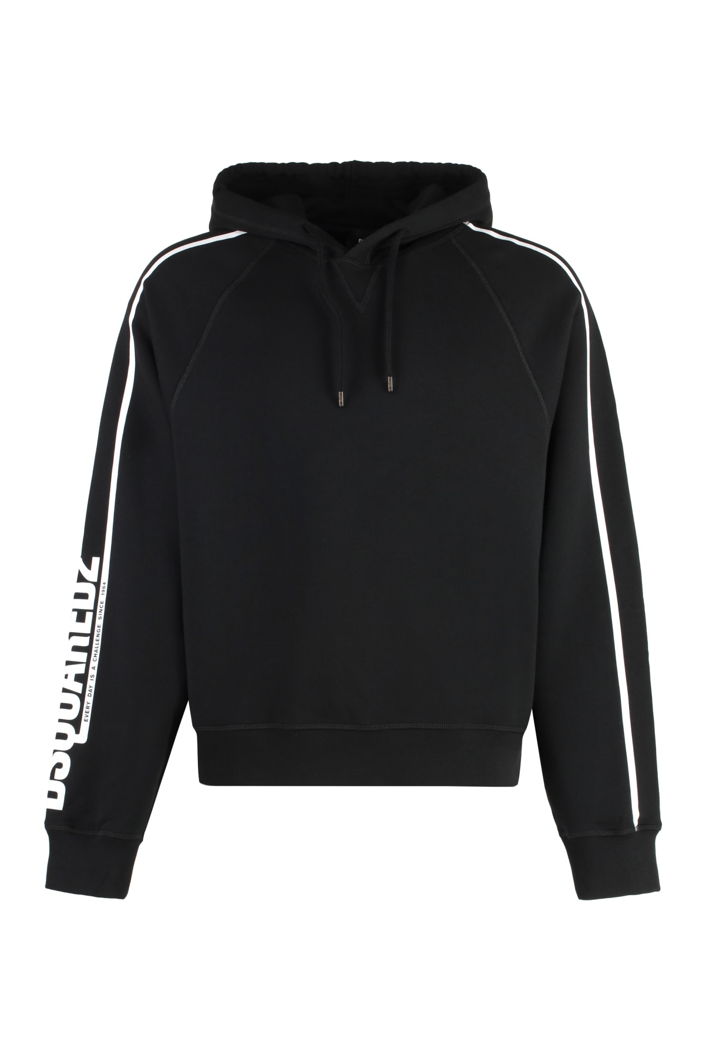 Dsquared2 印花抽绳连帽卫衣