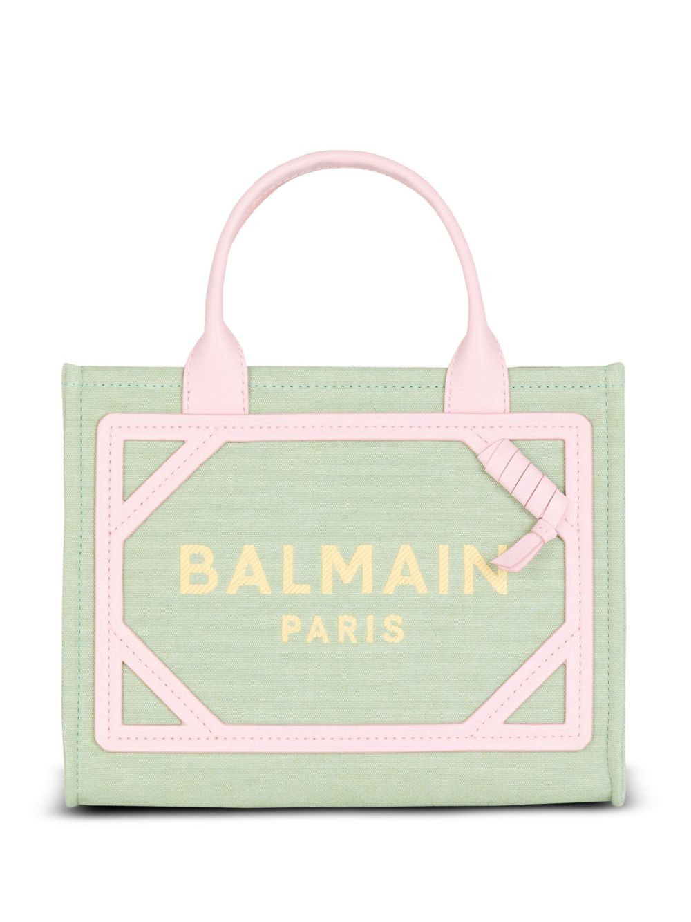 Balmain B-Army 小号帆布托特包 - 绿色