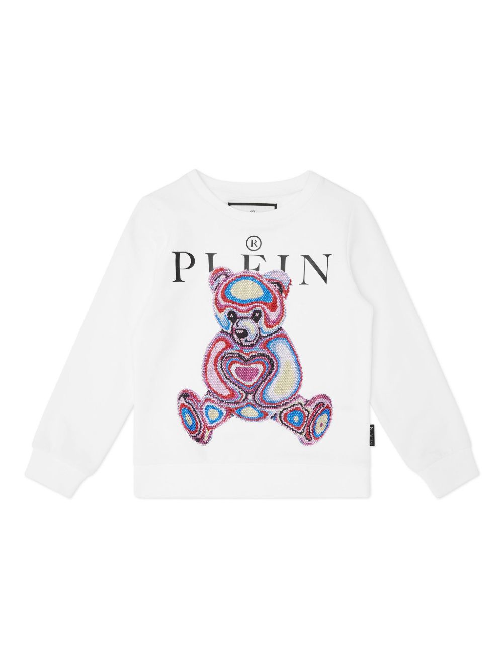 Philipp Plein Junior Teddy Bear 晶饰卫衣 - 白色