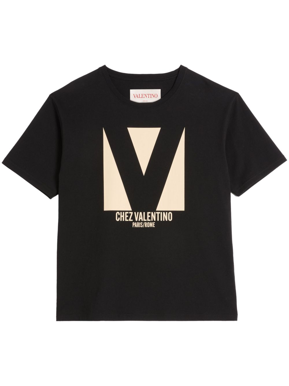 Valentino Garavani Chez Valentino 印花T恤 - 黑色