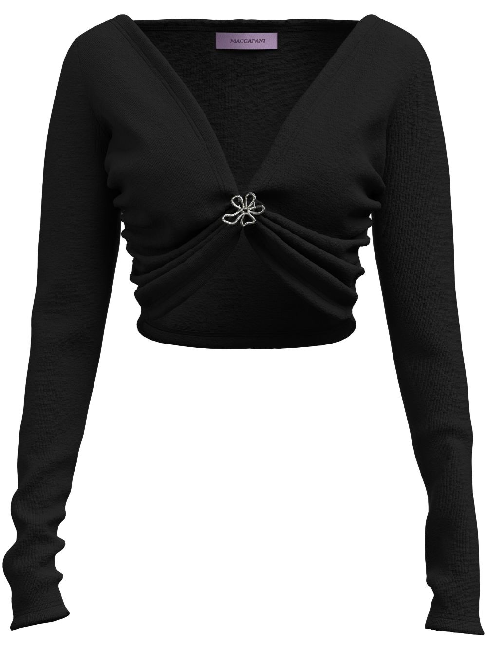 Maccapani Angela crop top - 黑色