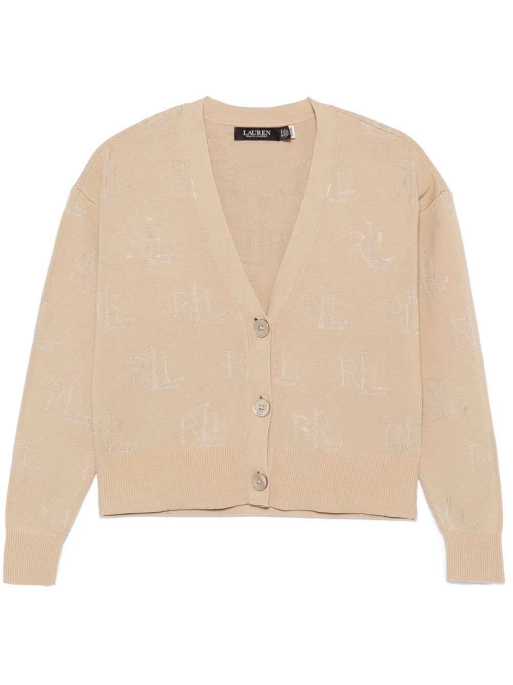Lauren Ralph Lauren logo提花开衫 - 褐色