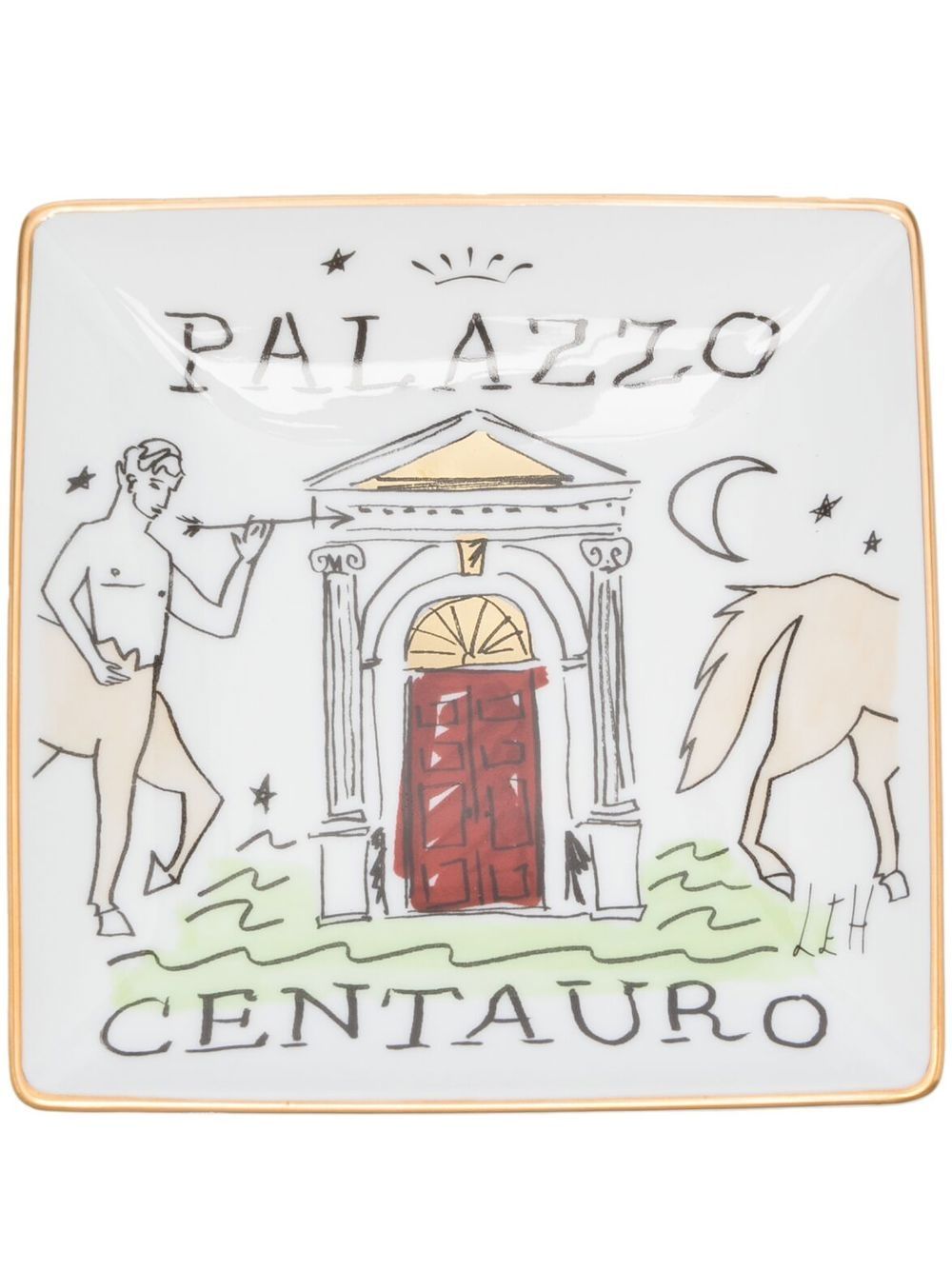 GINORI 1735 Palazzo Centauro 方形盘（13.5厘米） - 白色