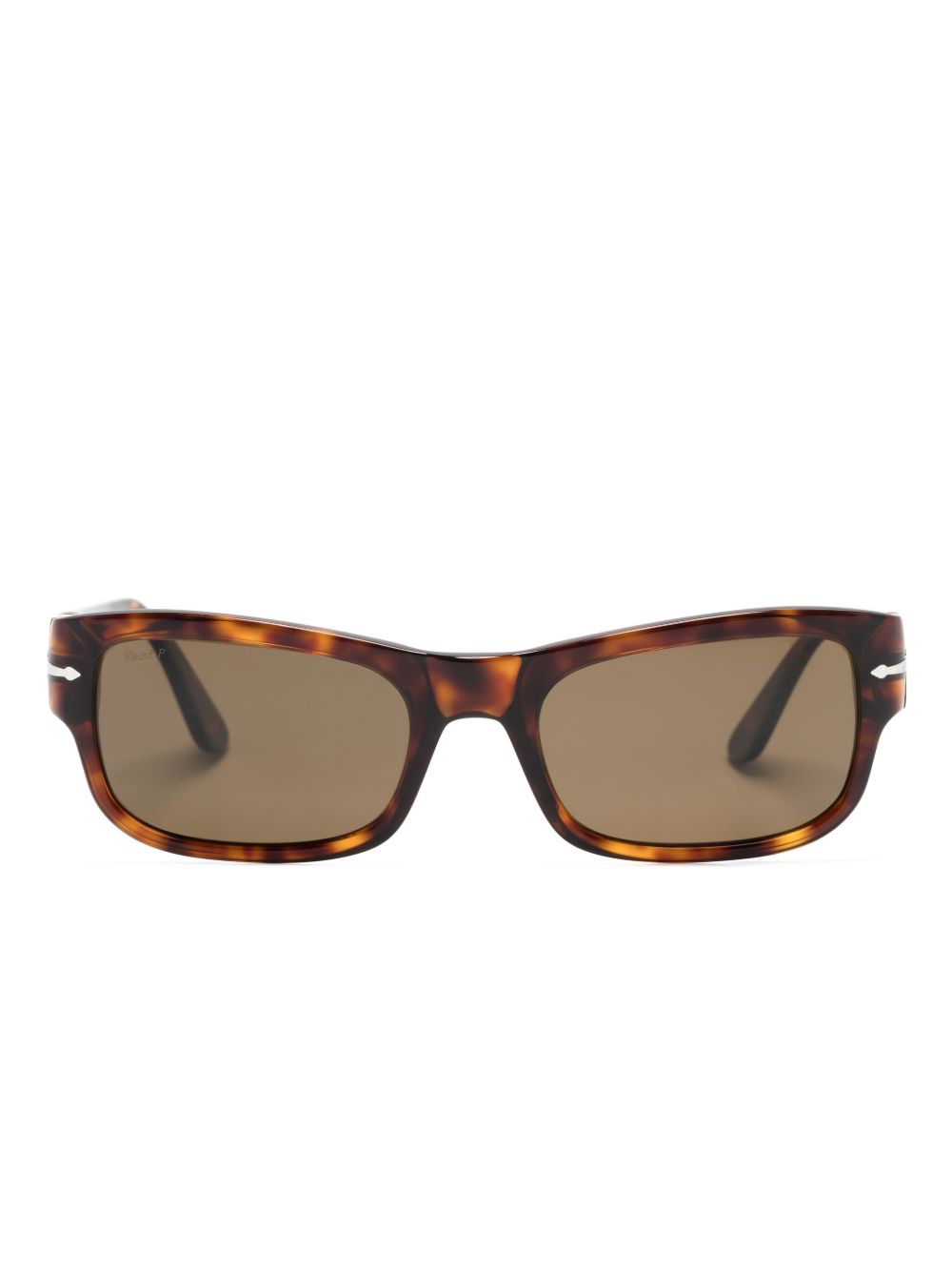 Persol PO3326S 长方形镜框太阳眼镜 - 褐色