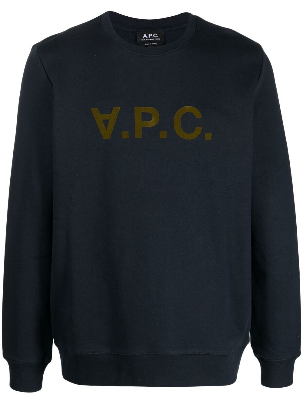 A.P.C. logo印花卫衣 - 蓝色