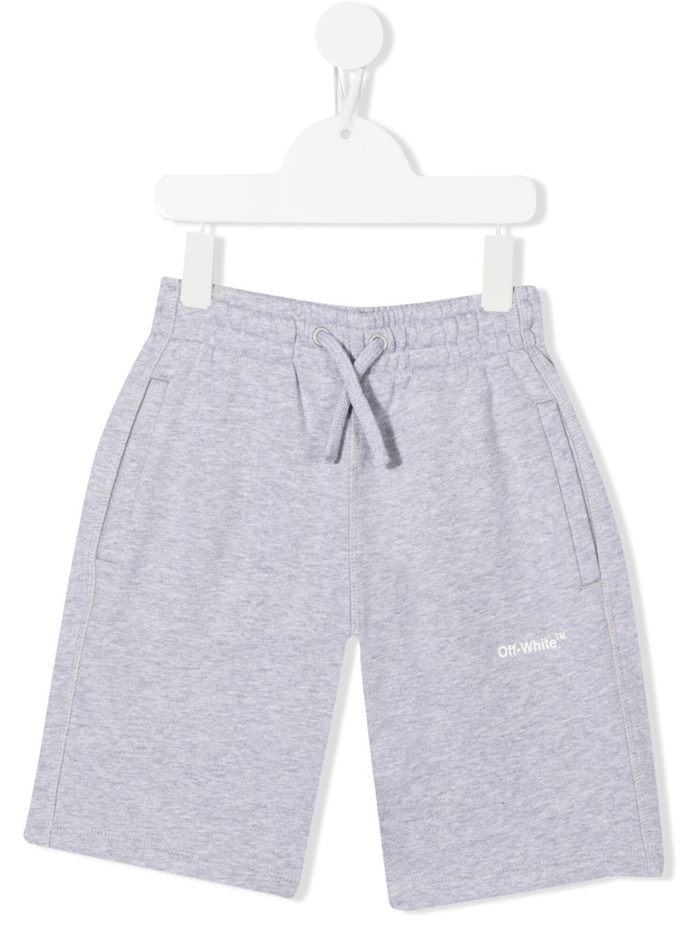 Off-White Kids Monster Arrow 平纹针织短裤 - 灰色