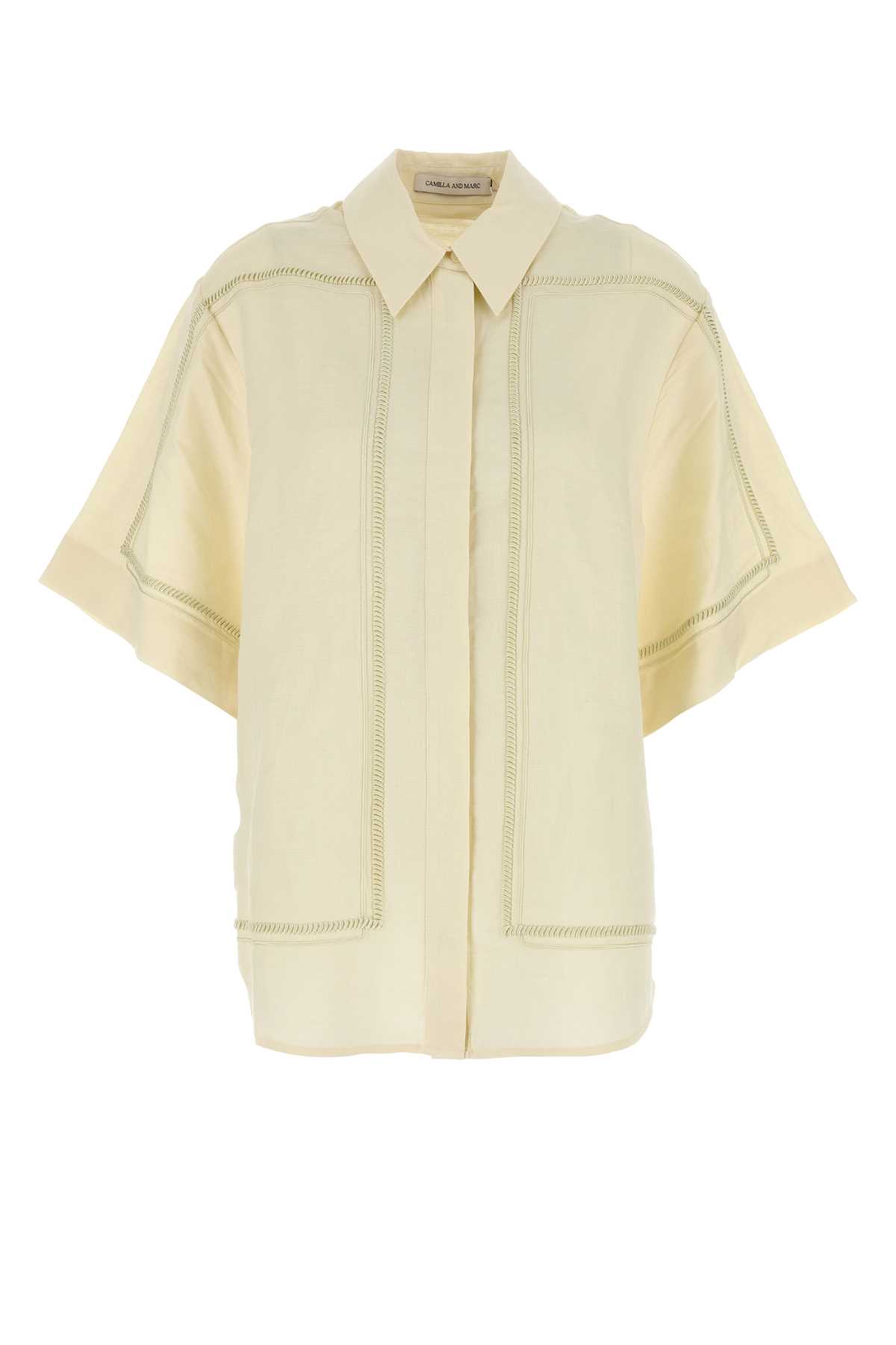 Camilla and Marc Cream Linen Blend Fortuna Shirt