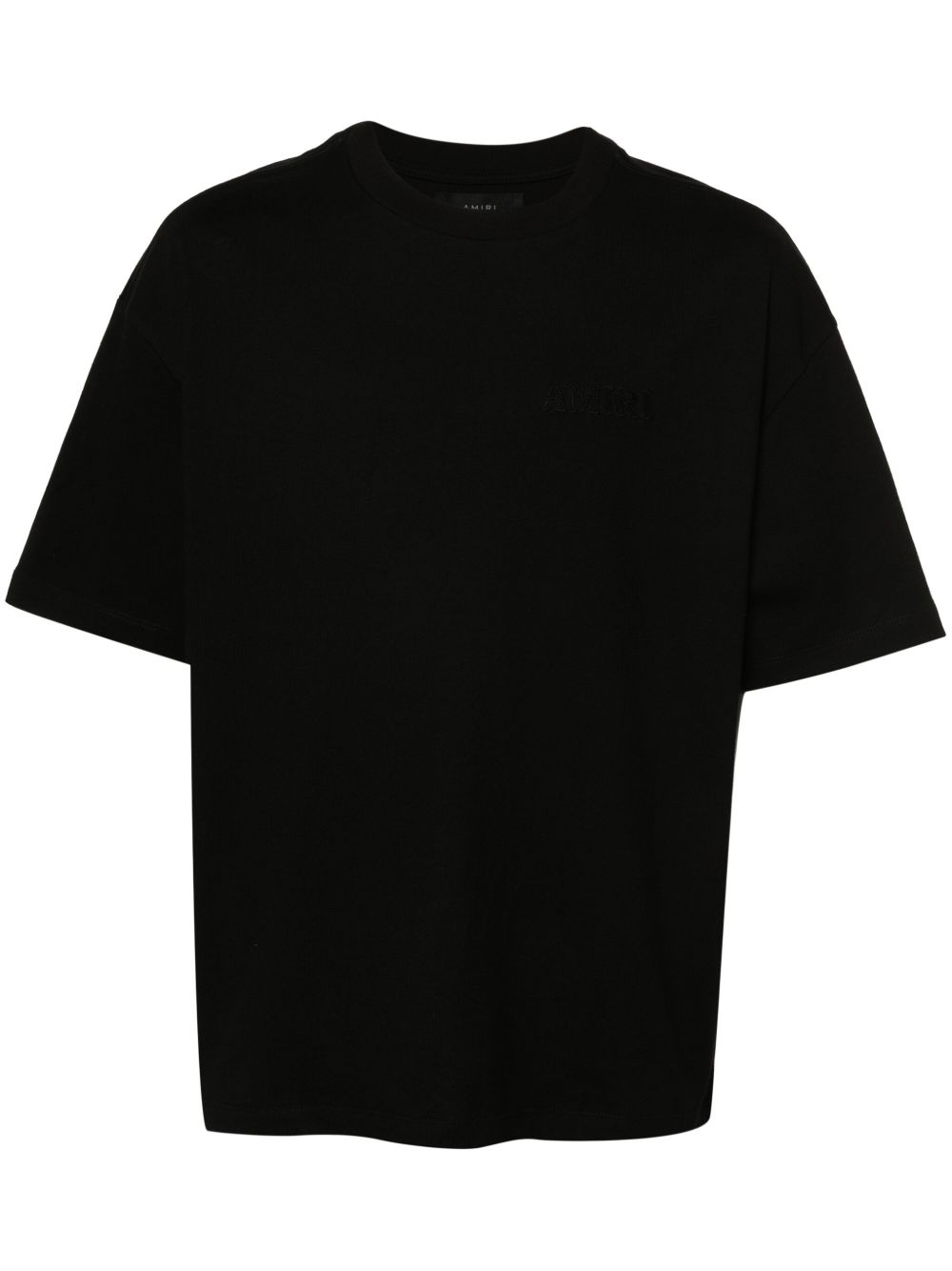 AMIRI logo刺绣棉T恤 - 黑色