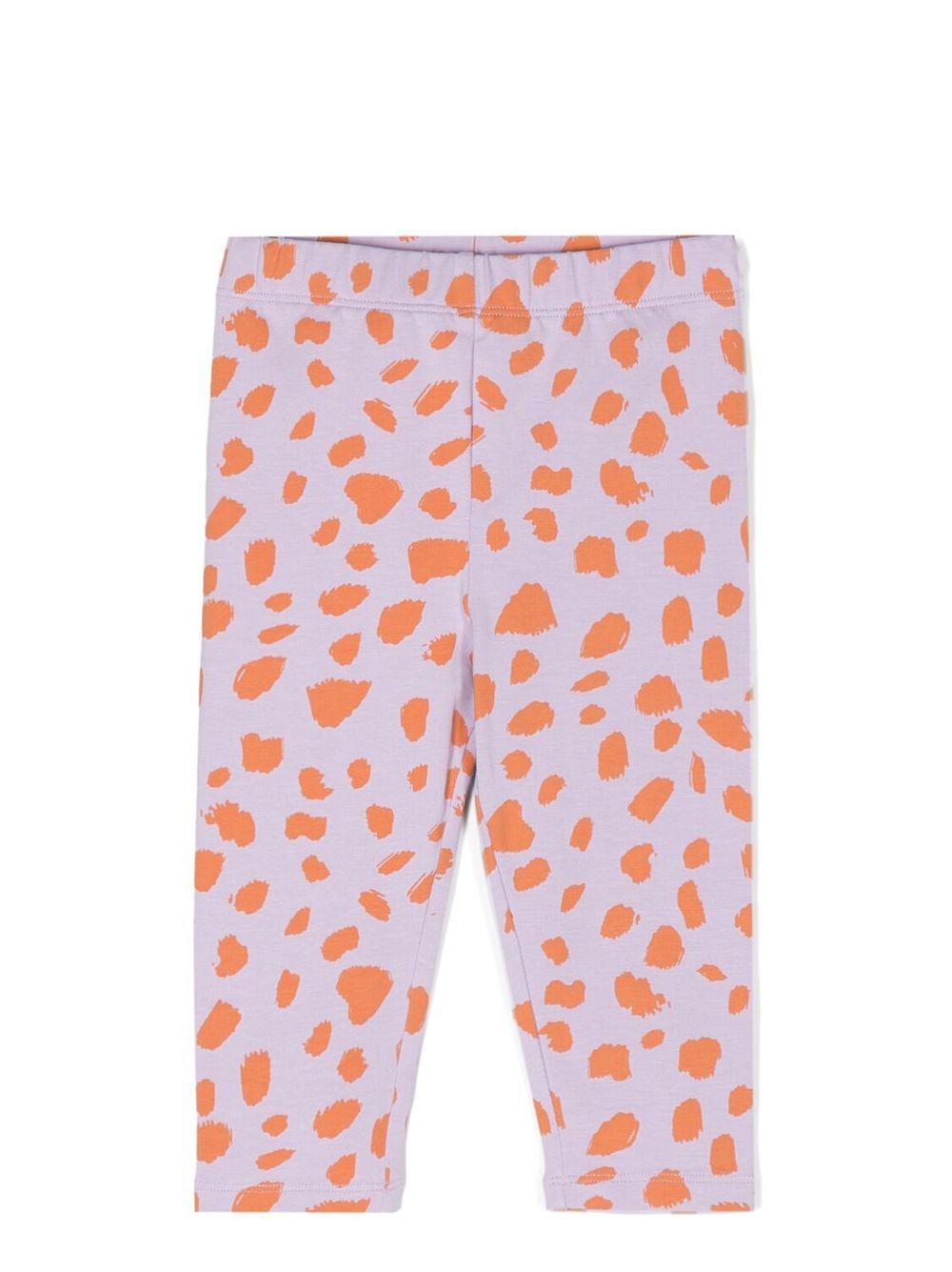 Stella McCartney Kids 动物纹棉打底裤 - 紫色