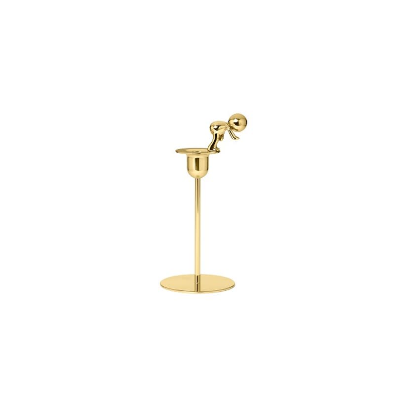 Ghidini 1961 Omini - The Diver Short Candlestick Polished Brass