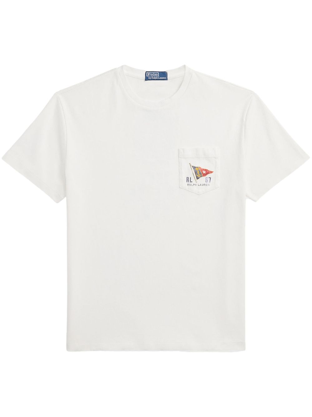 Polo Ralph Lauren logo刺绣棉T恤 - 白色