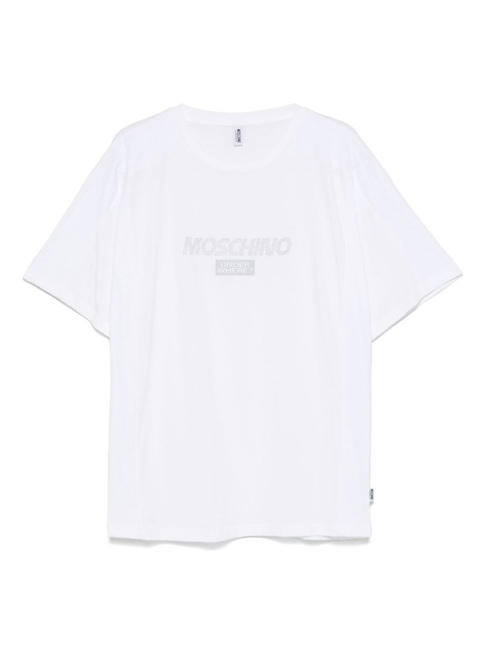 Moschino logo贴花T恤 - 白色