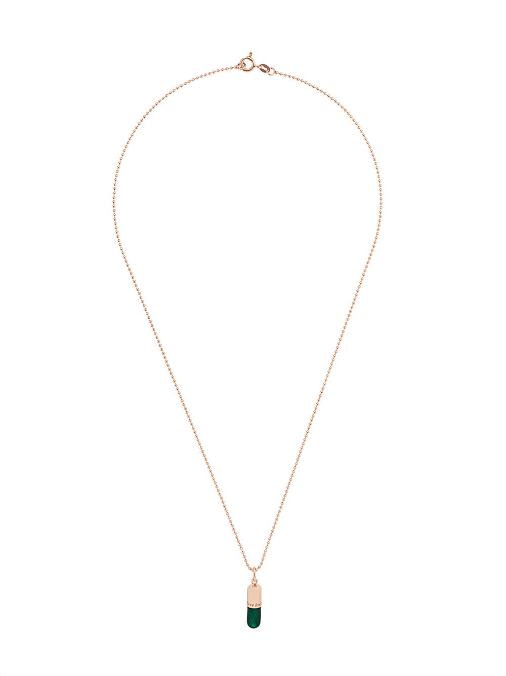 True Rocks small pill pendant necklace - 绿色