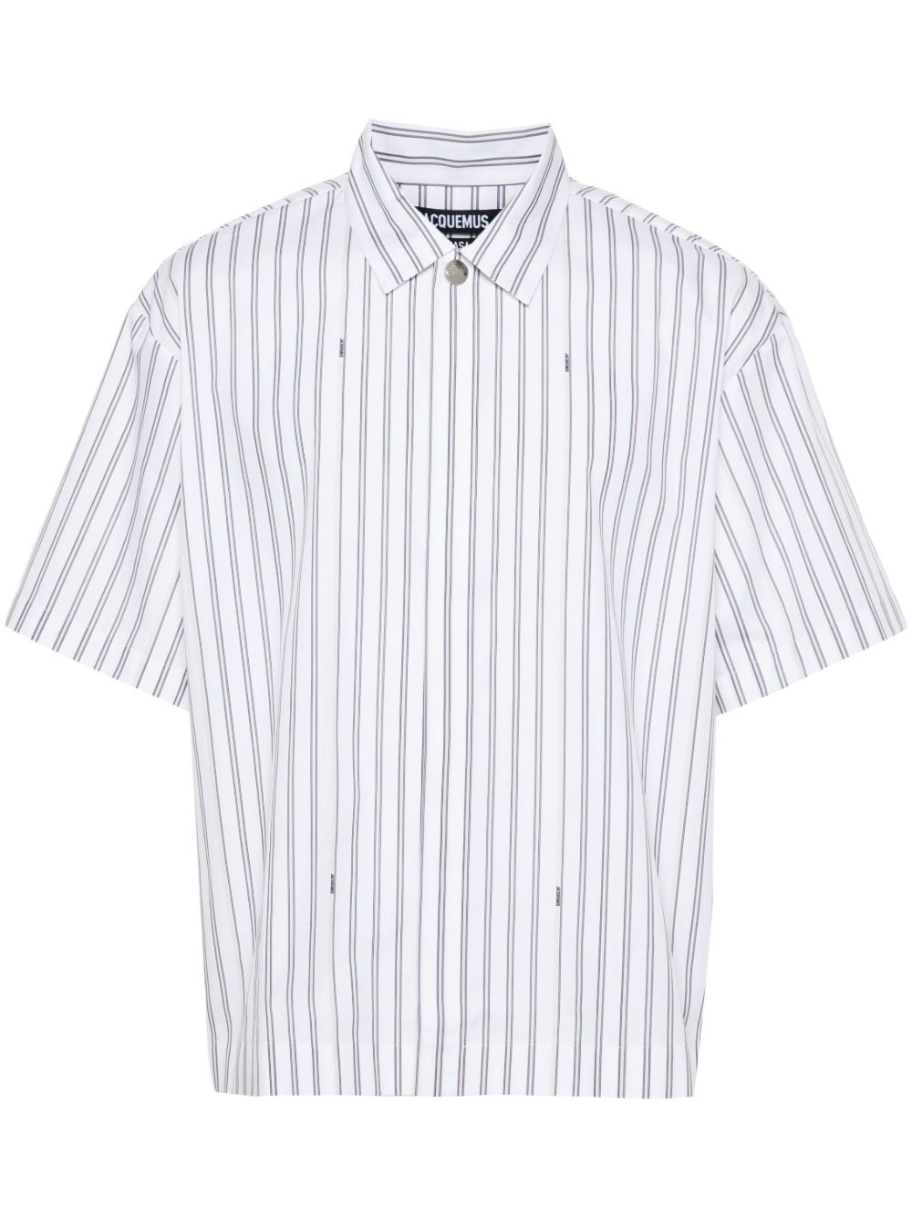 Jacquemus Le Chemise 条纹府绸衬衫 - 白色