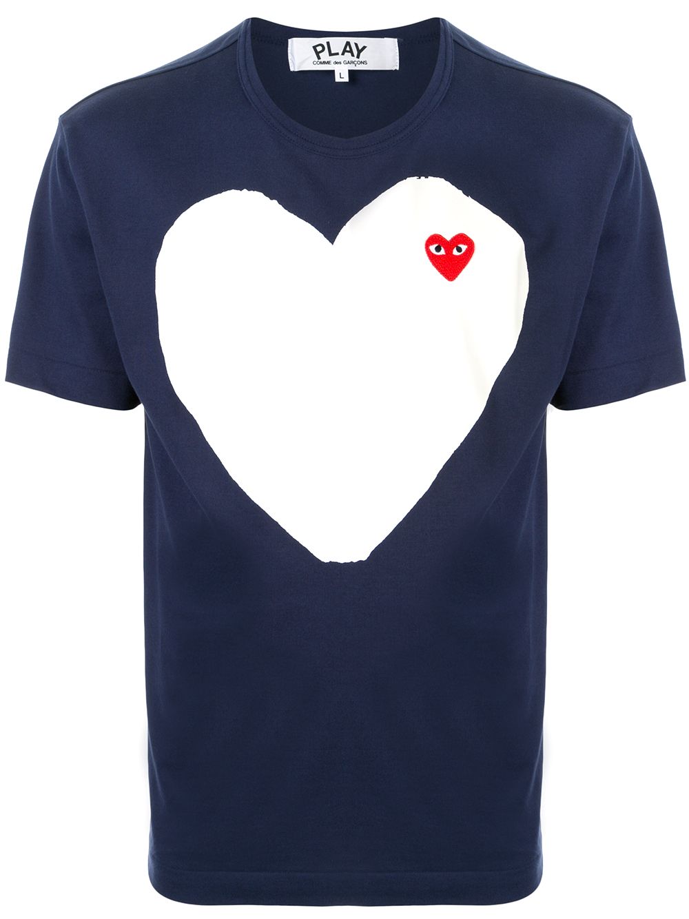 Comme Des Garçons Play logo印花圆领T恤 - 蓝色