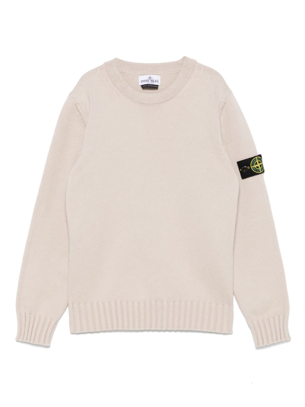 Stone Island Junior 罗盘徽章毛衣 - 中性色