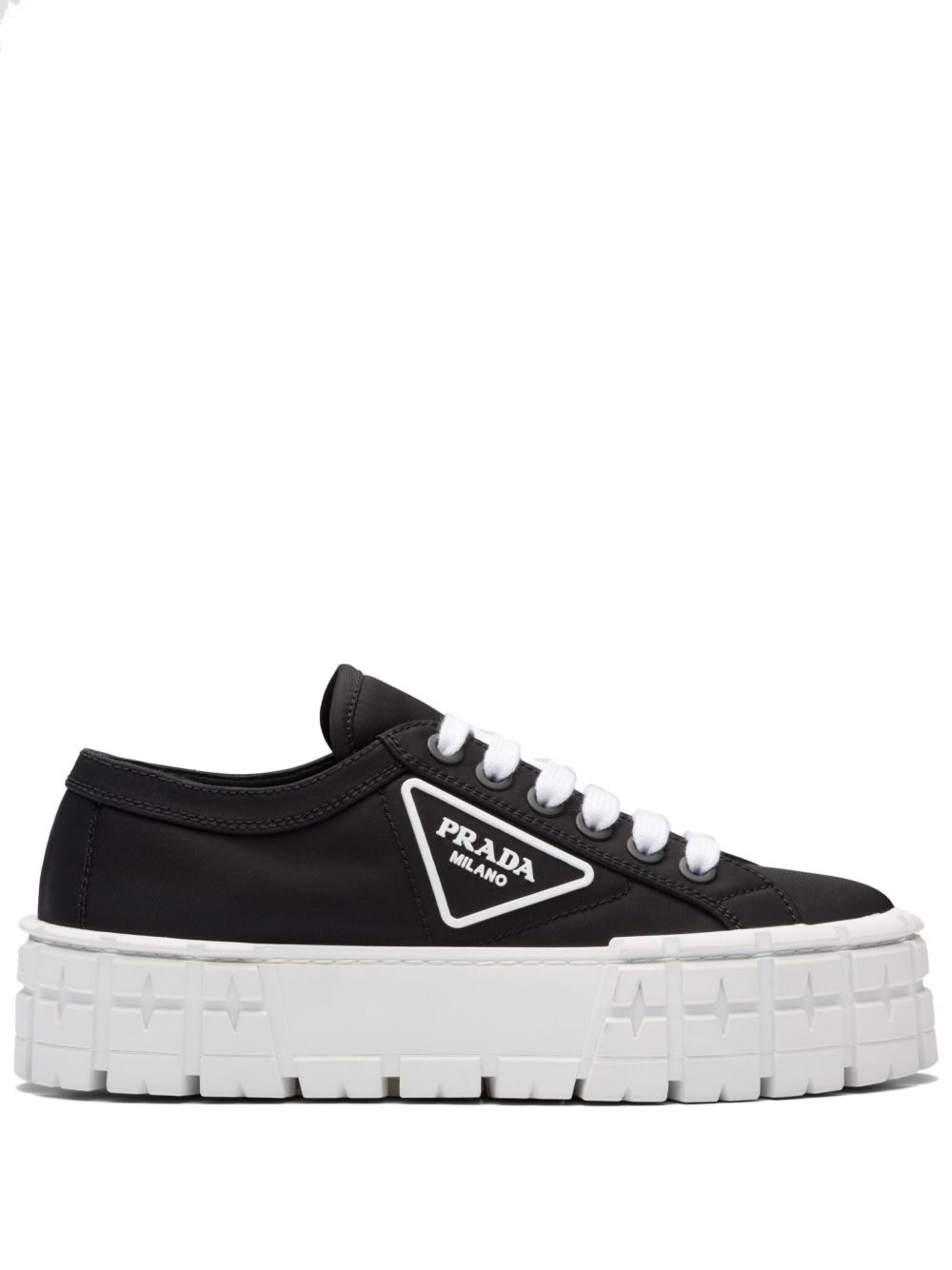 Prada Double Wheel 低帮运动鞋 - 黑色
