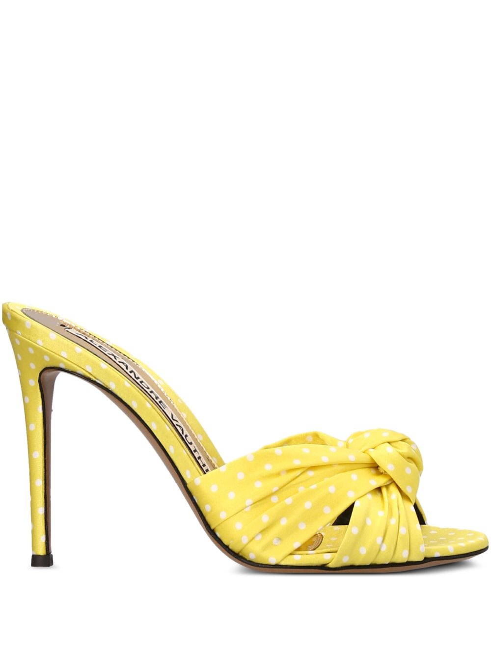 Alexandre Vauthier 波点高跟凉鞋（10.5厘米） - 黄色