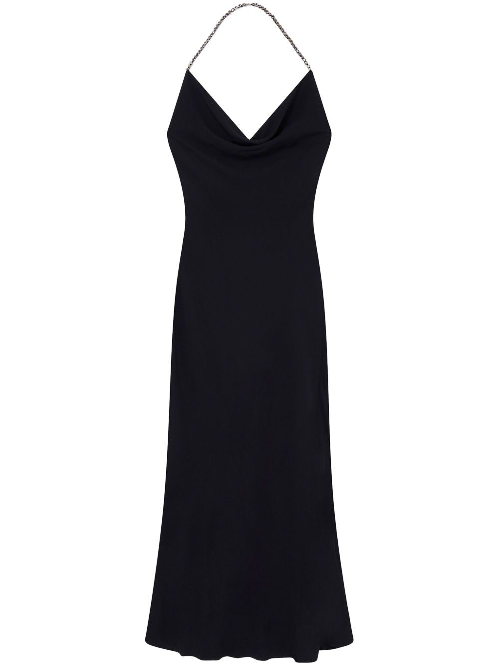 Stella McCartney 晶饰挂脖连衣裙 - 黑色