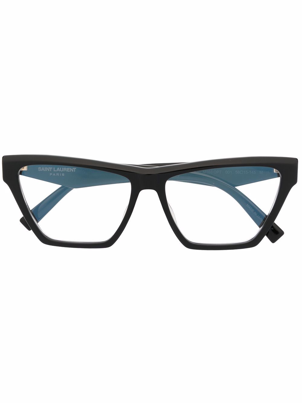 Saint Laurent Eyewear 圣罗兰 logo方框眼镜 - 黑色