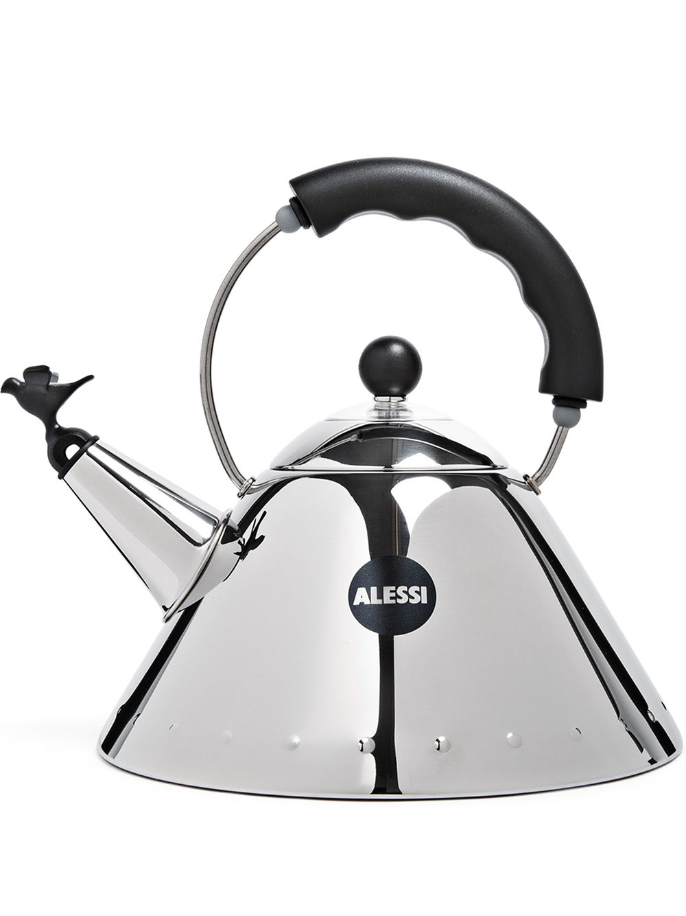 Alessi 9093 立体飞鸟造型细节热水瓶 - 银色