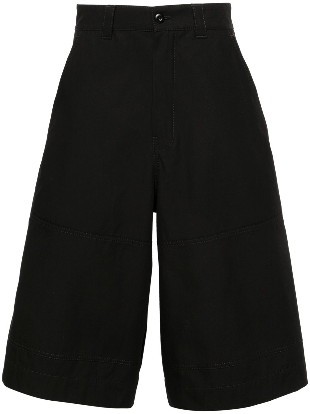 MM6 Maison Margiela 单针织卡其短裤 - 黑色
